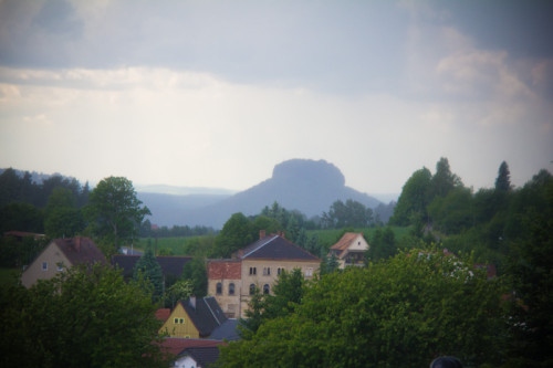 Lilienstein im Regen