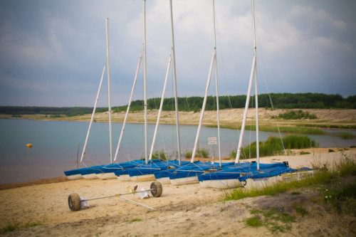 Sandstrand am Geierswalder See. 