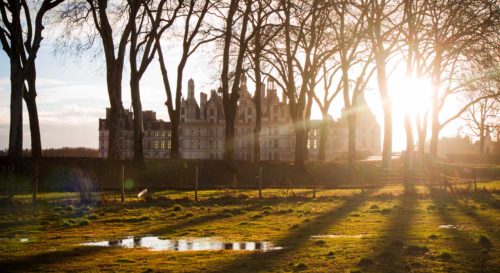 Wohnmobil Chambord Loire Winter - Sonnenaufgang